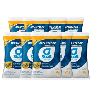 Imagem de Kit 09 sulfato de aluminio para piscina 2kg cada - SUALL
