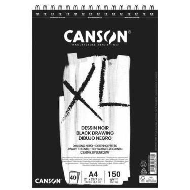 Imagem de Bloco de Papel Xl Dessing Noir A4 Canson 150g 40 Folhas