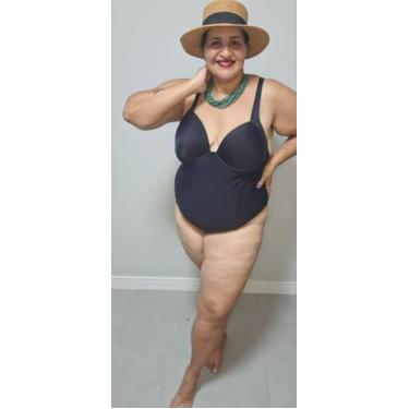 Imagem de maiô  plus size    do  48 ao  60  - altona, Preto, 54