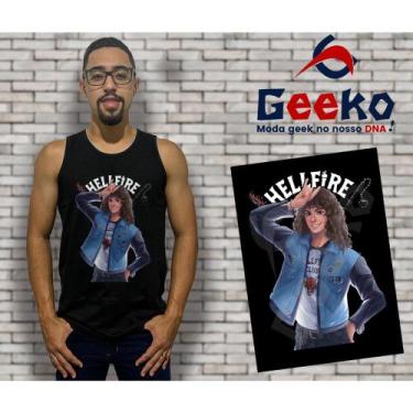 Imagem de Regata Stranger Things Eddie Munson Hellfire Club Geeko, Preto, G