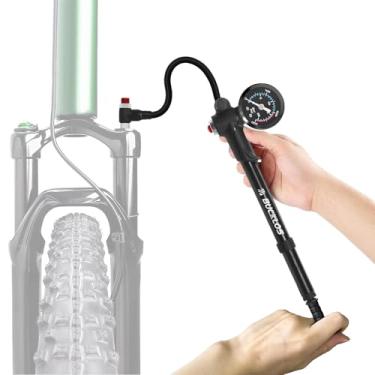 Imagem de BUCKLOS Bomba de choque para bicicleta, garfo de suspensão de alta pressão, amortecedores traseiros, bomba de pneu de bicicleta, 300 psi, máximo para montanha, bicicletas de estrada e motocicletas,