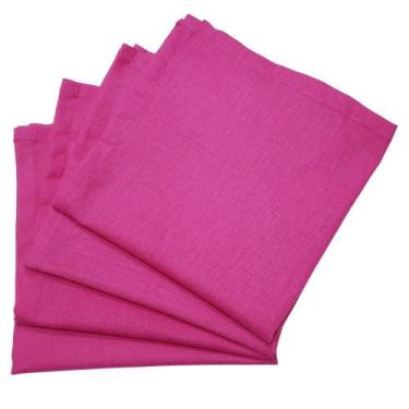 Imagem de Kit 4 Guardanapos De Tecido Algodão Pink 39cmx39cm - Maison Charlô