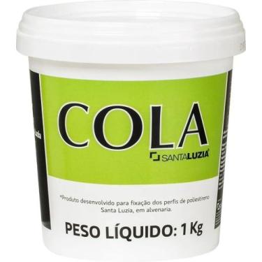 Imagem de Cola Para Rodapé Guarnição Rodateto Santa Luzia Pote 1 Kg