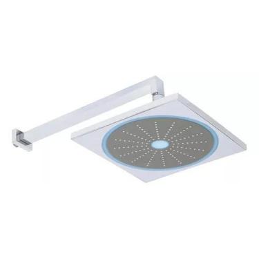 Imagem de Ducha Cromada Com Led - Quadrada - Vazão De 15 Litros/minuto - Sensea,
