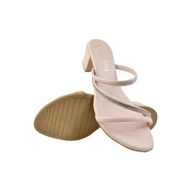 Imagem de Sandália Tamanco Feminino Salto Baixo Colorido Neon Verao - Cazzani, 3