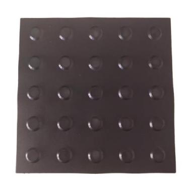 Imagem de Kit 16 Pçs Piso Tátil Pvc 25X25 Alerta Preto - LaggeAcessibilidade