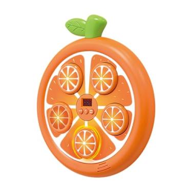 Imagem de Deevoka Máquina de boxe musical com luvas para crianças, treinador de boxe iluminado, almofada de perfuração para prática de karatê, exercício, uso doméstico, Laranja