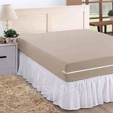 Imagem de Capa de colchão em Malha Queen Fecho de Zíper Avelã - Nathalia Enxovai