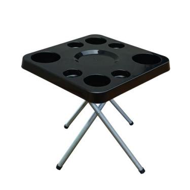 Imagem de Mesa Petisqueira Camping Com Pés Galvanizado Desmontável - Riomar Equi
