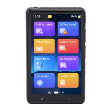 Imagem de Dispositivo de Tradutor de Idioma Portátil Offline Tradução de Voz Hotspot Mp3 Player Comunicação Multilíngue Preto