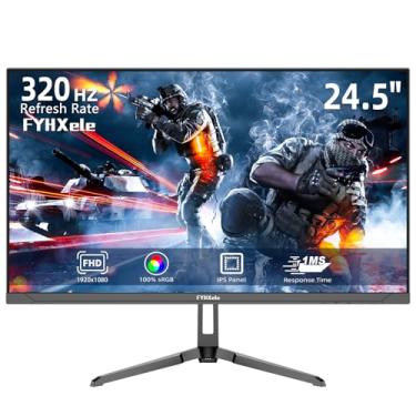 Imagem de FYHXele Monitor De Jogos De 24,5 Polegadas 320 Hz, Monitor De Computador Fhd 1920X1080, 1 Ms Sem Moldura, 100% Srgb, Luz De Fundo Led, Freesync Eye Care 2×Displayport, 2×Hdmi