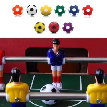 Imagem de Bolas de mesa de pebolim de 3,5 cm, bolas de futebol de mesa de 9 cores para substituição de acessórios de jogo de mesa de pebolim, presentes multicoloridos da Copa do Mundo (9 peças multicoloridas)