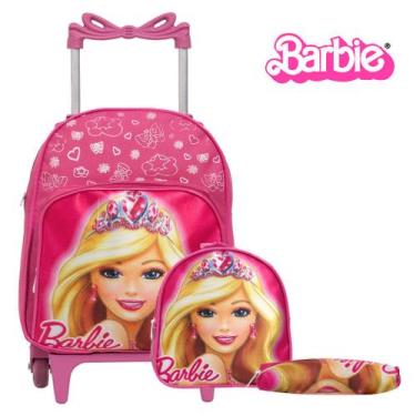 Imagem de Kit Mochila Rodinha Infantil Barbie Pequena Envio Imediato - Toys 2U
