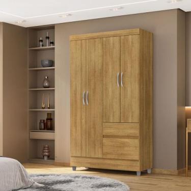 Imagem de Guarda Roupa Ideal 4 Portas Para Quartos Pequenos e Compactos - Vila R