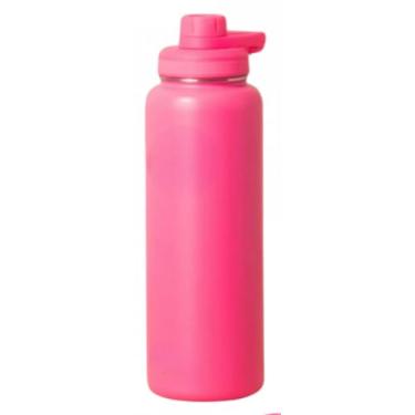 Imagem de Garrafa Squeeze Térmica de Aço Inox, 1200ml, Tampa Rosqueável, com Alça, Vacuum Bebida Quente 8H Bebida Gelada 20H (Pink)