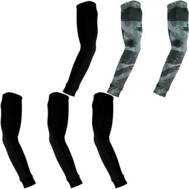 Imagem de Kit 3 pares de manguitos com proteção UV50+ - EX311, 2 pretos, 1 cinza
