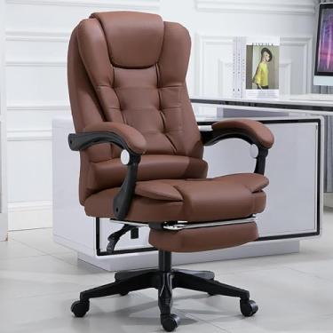 Imagem de Cadeira de descanso ajustável para as costas, cadeira executiva de escritório com apoio para os pés, suporte lombar, reclinável, ergonômica, cadeira de mesa de computador, cadeira de jogos giratória