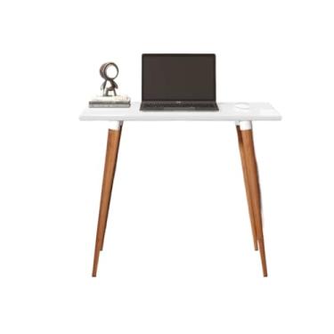 Imagem de Mesa Mesinha Escrivaninha Notebook Computador Estudo Retrô(Branco)