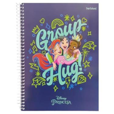 Imagem de Caderno Princesas Espiral Capa Dura 1 Matéria 80 Fls - Star School - J