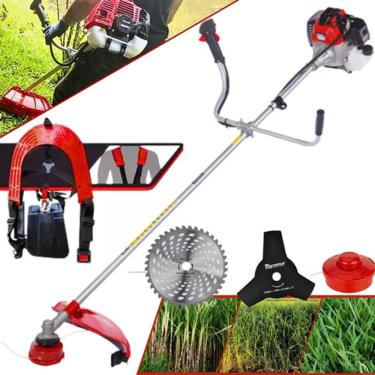 Imagem de Roçadeira Profissional a Gasolina Toyama RT52 L-B 52cc + Lamina Videa 40D Superior a TBC43XP, TBC50XP, TBC52H, TBC52X