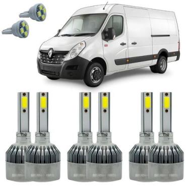 Imagem de Kit Lâmpadas Renault Master 2013 A 2016 Alto Baixo E Milha - Autovex