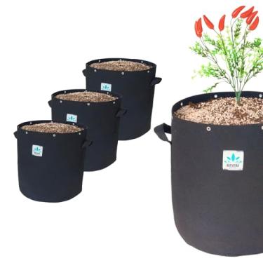 Imagem de Kit 3 Vasos Feltro 30 Litros para Cultivo com Alças e Furos para LST