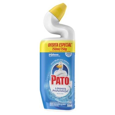 Imagem de Pato Limpador Sanitário Gel Desinfetante, Marine, Limpeza Profunda 750ml