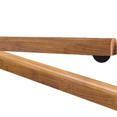 Imagem de Corrimão de escada de madeira para vaso sanitário - kit completo corrimão antiderrapante para escadas internas e externas barra de apoio para idosos montado na parede corredor de jardim doméstico 80