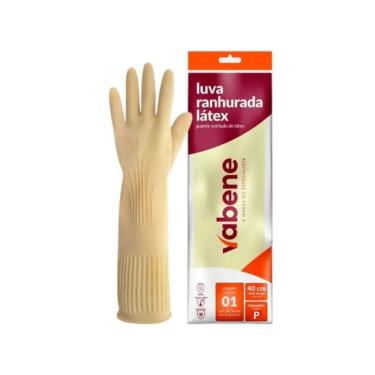 Imagem de Luva de Látex Ranhurada P Manga Longa - Vabene