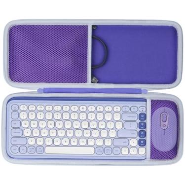 Imagem de Lebakort Estojo de armazenamento compatível com combo de teclado e mouse Logitech POP ICON (capa lilás)
