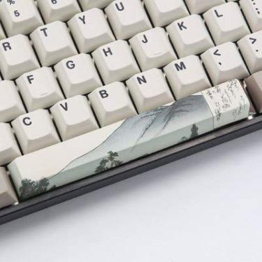 Imagem de 5-Side Dye-Subbed PBT Barra de espaço Keycap Cherry Profile DIY 6.25U 6.25X para teclado mecânico de jogos montanhas desoladas