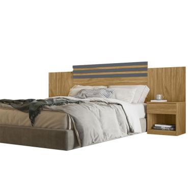 Imagem de Cabeceira Dhara 255Cm Freijó Cinza Off White Flex 998034 Moval