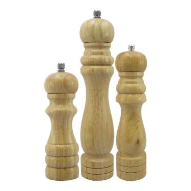 Imagem de Kit 3 Moedores De Sal E Pimenta Moinho Em Cerâmica Manual