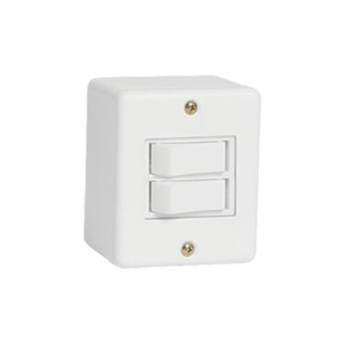 Imagem de Interruptor Sobrepor 2 Teclas Simples 250v 6318 Ilumi 250v - Branco