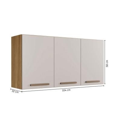 Imagem de Armário Aéreo Onix Master Arte Móveis Cinamomo Off White