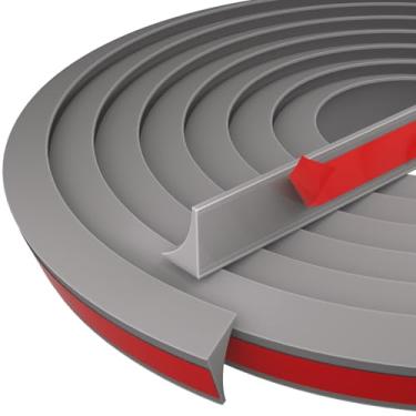 Imagem de cuysfead Tira de Vedação Inferior de Porta de Barreira de Água de Soleira de Chuveiro de 39", Proteção Contra Respingos de Borracha de Silicone para Cozinha, Tira de Retenção de Ág(39 Polegadas Cinza)