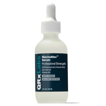 Imagem de Sérum Multibenefícios com Niaciminada Ultra Pura a 10%, enriquecido com Pró-Vitamina B5, Extrato de Calêndula e Óleo Essencial de Melaleuca. Ideal para Poros Dilatados, Manchas e Acne, QRxLabs