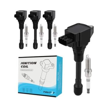Imagem de TAUTOY Pacote De Bobinas Ignição Uf549 9029 (4 Unidades) 2005-2019 Para Nissan Altima Cube Np300 Frontier Rogue Sentra Tiida Urvan Versa Xtrail 1,6 L, 1,8 2,0 L E 2,5 Infiniti Fx50 M56 Qx70 5,6