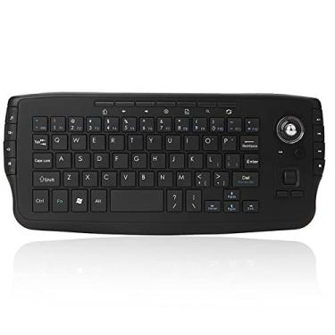 Imagem de Sunydog Teclado Sem Fio E30 2.4 Ghz Com Mouse Trackball E Controle Remoto Roda De Rolagem Para Android Tv Box, Pc Notebook, Preto