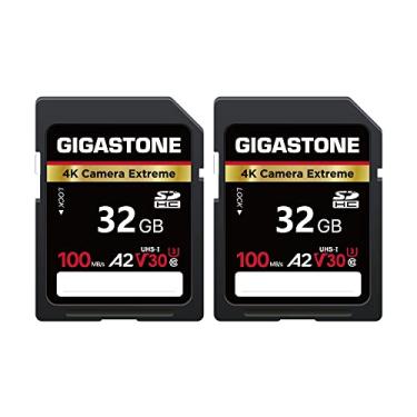 Imagem de Gigastone [Recuperação De Dados Gratuita Por 5 Anos] Cartão Sd 32 Gb, Pacote Com 2 Unidades, Câmera 4K Extreme, Memória Sdhc A2 V30, Vídeo Full Hd Compatível Câmeras Digitais Canon, Nikon E Sony, Sp