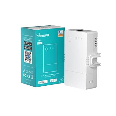 Imagem de SONOFF THR316 Interruptor inteligente de monitoramento de temperatura e umidade, compatível com Alexa e Google Home, interface RJ9 4P4C