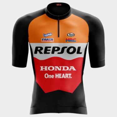 Imagem de Camisa de Ciclismo Masculino Manga Curta Proteção Uv Bolsos Traseiros 