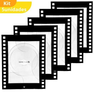 Imagem de Kit 5 Porta Retrato De Vidro 15x20 Filme Momentos Luxo Javik - Ivas Ut