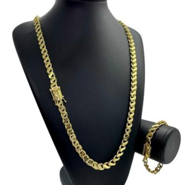 Imagem de Kit Dubai S 8mm Fecho 750 Banhado a Ouro 18K - ToJoia18k