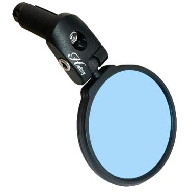 Imagem de Espelho de bicicleta Hafny Bar End, HD, resistente a explosões, espelho de vidro, HF- MR090, 68mm Diameter Blue Glass