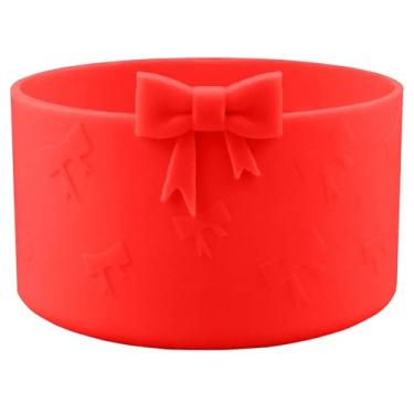 Imagem de HIUSITY Bota de silicone Bow para Owala 947 ml, capa protetora antiderrapante para acessórios de garrafas de água de aço inoxidável FreeSip, Twist e Flip, pode ser lavado na lava-louças e livre de BPA