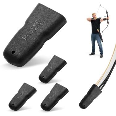 Imagem de ProSSS Pacote com 2 protetores de ponta de arco recurvo - Acessórios de tiro com arco recurvo e arco longo, protetor de ponta de membro de silicone macio com orifícios de ventilação - Acessórios de