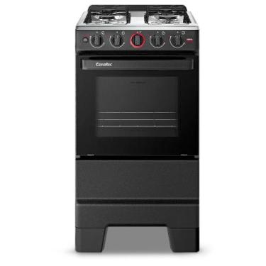 Imagem de Fogão de Piso 4 Bocas Esmaltec Ideal Super F4IA, Preto, Bivolt