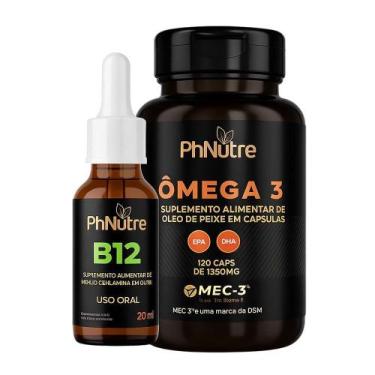 Imagem de KIT Ômega 3 120 cápsulas + Vitamina B12 PHNutre 20ml
