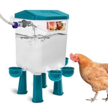 Imagem de Lilyang Bebedor de Frango Automático Controlado por Flutuação para Água Doce Contínua(Versão 2024) Bebedouro de Frango Independente com Mangueira de Água de 60"(Uma Extremidade 3/4 '') Adequado para P